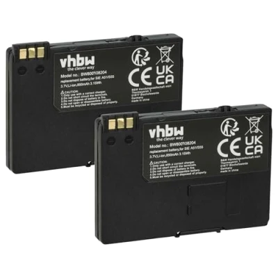 Abbildung von vhbw 2X Akku kompatibel mit Siemens/Gigaset SL560, SL56, SX440, SL74, SL565, SLX740isdn, SL740 Handy Smartphone Telefon (850 mAh, 3,7 V, Li Ion)