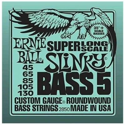 Abbildung von Ernie Ball P02850 Bass 5 Slinky Super Long Scale E Saiten, Stärke 45 130