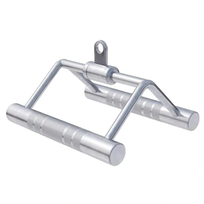 Abbildung von GORILLA SPORTS® Rudergriff Trizepsseil Set mit/ohne Drehgelenk, Einzeln/Set, bis 200 kg Belastbar, gerändelt, aus Chrom Parallelgriff, Kabelzuggriff, Seilzug Griff, Latzuggriff