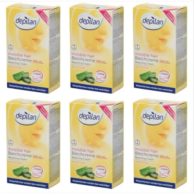 Abbildung von Depilan Invisible Bleichcreme für Körper und Gesichtshaare 6 x 2x50ml