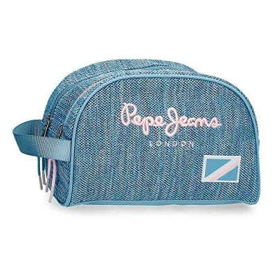 Abbildung von Pepe Jeans Lena Kulturbeutel Zwei Fächer Anpassbar Blau 26x16x12 cm Polyester