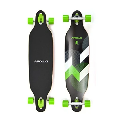 Abbildung von Twin Tip DT Longboard 38&quot; aus mehrlagigem Holz für idealen Flex &amp; Stabilität