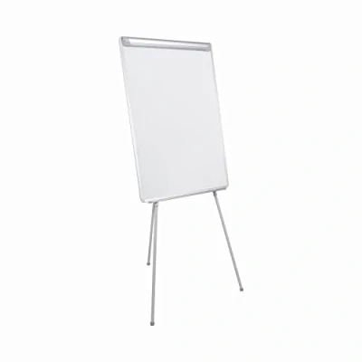 Abbildung von Bi Office Dreibein Flipchart Grau, nicht magnetisch, mit Stifteablage
