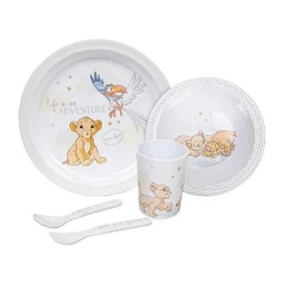 Abbildung von William Widdop Kindergeschirr Set Disney Melamin 5teilig Simba,