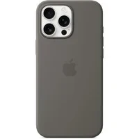 Abbildung von Apple iPhone 16 Pro Max Hülle MagSafe Silikon Original Soft Case/Backcover Handyhülle Grau