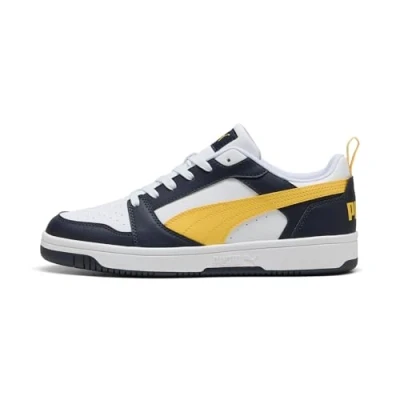 Abbildung von Puma Rebound V6 low Sneaker New navy sunny yellow white, Größe: 42, white Kunststoff