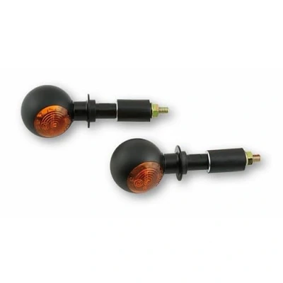 Abbildung von Shin Yo Lenkerendenblinkerpaar Bull&#039;s Eye 12V/H21 Metall schwarz