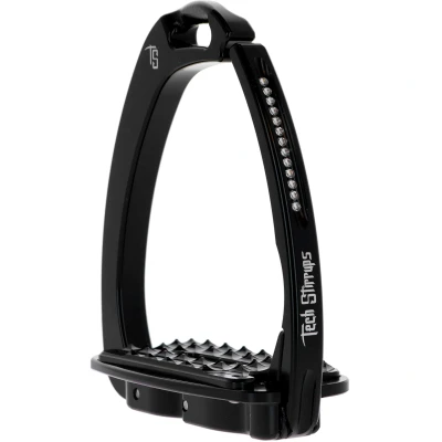 Abbildung von Tech Stirrups Steigbügel Venice Sloped Evo Swarovski Schwarz/Schwarz