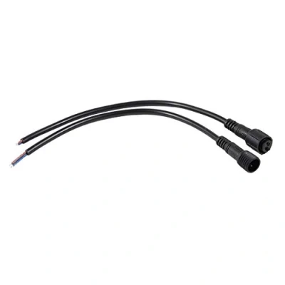 Abbildung von XUJIAN Maennlich Weiblich Stecker 2 Pin LED wasserdichte Kabel Schwarz