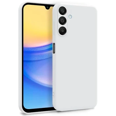 Abbildung von MyGadget Hülle für Samsung Galaxy A15 5G Zweilagige Handyhülle mit Kameraschutz Cover Innenfutter &amp; Silikon außen Weiß