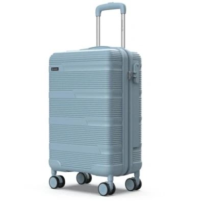 Abbildung von NUMADA Handgepäck Koffer 55x40x20cm (38,4L) Upfly T10 XS mit Zahlenschloss und 4 doppelten 360 Rädern. leicht Inneneinteilung Blau