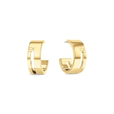 Abbildung von Calvin Klein Geometric Essentials Ohrringe goldcoloured, Damen, Größe: One Size, Gold coloured
