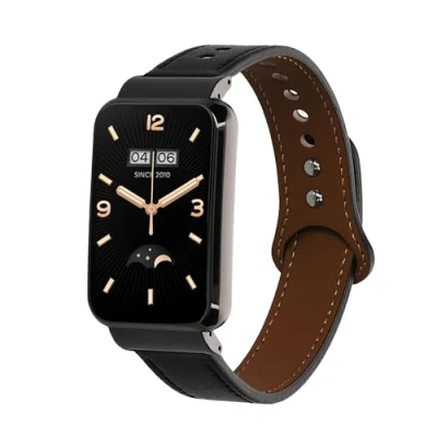 Abbildung von kwmobile Armband kompatibel mit Xiaomi Mi Band 7 Pro Echtleder Fitnesstracker Sportarmband