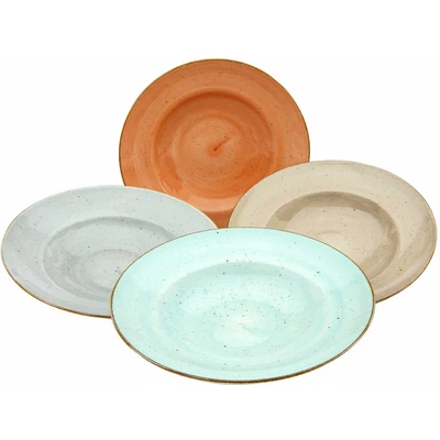 Abbildung von CreaTable Pastateller &quot;Essteller VINTAGE NATURE&quot;, (Set, 4 St.), Teller Set für Personen, Porzellan