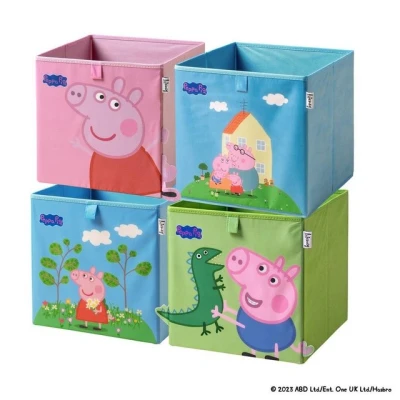 Abbildung von Lifeney Aufbewahrungsbox Peppa Wutz Aufbewahrungsboxen für Kinder 4er Set 30 x cm