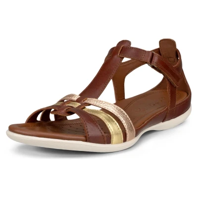 Abbildung von ECCO Flash Riemensandalette, Damen, Größe: 36, Mink gold hammered bronze Schuhe