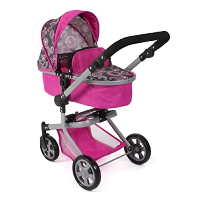 Abbildung von CHIC2000 Kombi Puppenwagen Mika, Hot Pink, mit schwenkbaren Vorderrädern