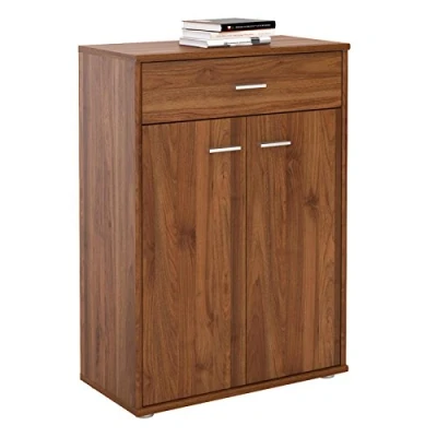 Abbildung von CARO Möbel Highboard TOMMY, Kommode Sideboard Schrank in nussbaum 2 Türen Anrichte