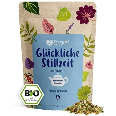 Abbildung von Glückliche Stillzeit BIO Schwangerschaftstee mit Bockshornklee von PregniVital® 80 g