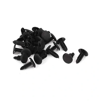 Abbildung von sourcing map 24 Stk. 6 mm x 5 12 Kunststoff Nieten Halteclips Nylon Spreiznieten Befestigung Clip für Auto Stoßstangenclips