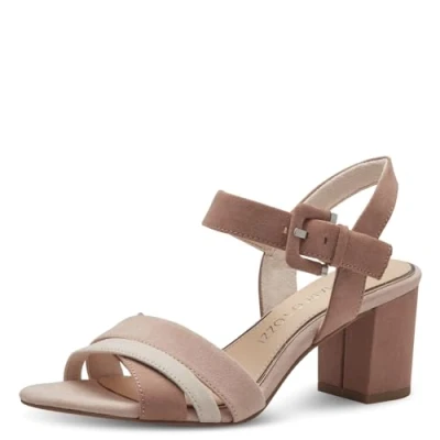 Abbildung von MARCO TOZZI Damen Sandalen mit Absatz Elegant Vegan, Rosa (Nude comb), 37 EU