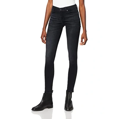 Abbildung von 7 For All Mankind Damen The Skinny Slim Illusion Upbeat Jeans, Black, 24W 30L EU
