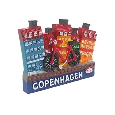 Abbildung von 3D Kopenhagen Kühlschrankmagnet, Dänemark, Reisesouvenir, Geschenk, Zuhause, Küche, Kühlschrankdekoration, Magnetaufkleber, Bastelkollektion