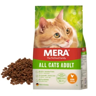 Abbildung von MERA Cats Huhn (10kg), Katzenfutter trocken für ausgewachsene Katzen, getreidefrei &amp; nachhaltig, mit hohem Fleischanteil