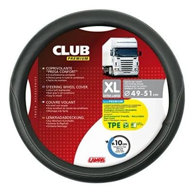 Abbildung von Lampa Club Premium 98848 Lenkradbezug, Schwarz, XL
