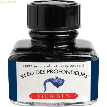 Abbildung von 4 x Herbin Füllertinte 30ml bleu profondeurs