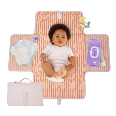 Abbildung von Hylat Baby Wickelregal Produkte für Kinder, Faltbare Wickelunterlage Unterwegs Rosa