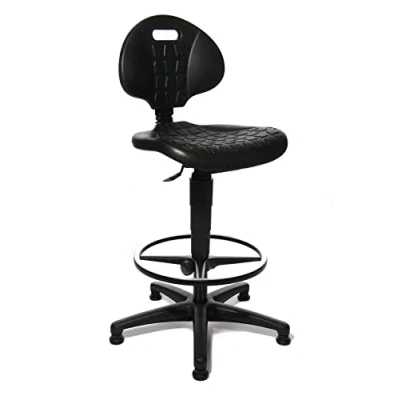 Abbildung von Topstar Arbeitsstuhl 72220PU0T, hohe Sitzhöhe , Gleitern, Fussring