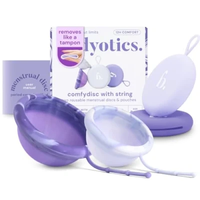Abbildung von Bodyotics Menstruationstasse Comfydisc Wiederverwendbare Menstruationsdisc m. Schnur S &amp; L, Wiederverwendbar