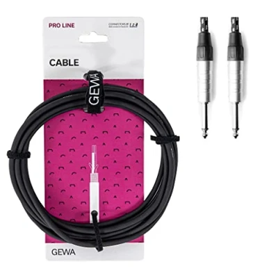 Abbildung von GEWA Instrumentenkabel Mono Pro Line 3m Klinke, schwarz weiß, 6,3 mm Monoklinke Monoklink, 190511