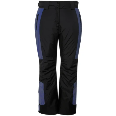 Abbildung von Ulla Popken Damen Skihose reflektierend, wasserdicht Hose, schwarz, 42