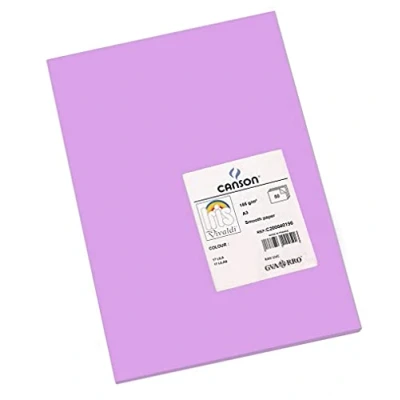 Abbildung von Canson 200040196 Iris Vivaldi glattes, farbiges Papier, A3, flieder 17