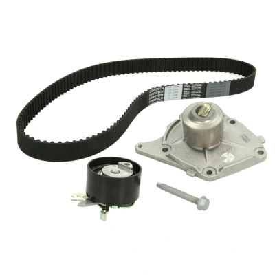 Abbildung von HEPU PK09621 Wasserpumpe + Zahnriemensatz mit Schraube 123 RENAULT: Modus / Grand Modus, Kangoo I, CLIO 2, DACIA: Sandero Logan I MCV, Duster SUV