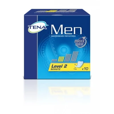 Abbildung von Tena Men Level 2, Einlagen für Männer mit leichter bis mittlerer Blasenschwäche / Inkontinenz, 6er Pack (6 x 10 Stück)
