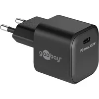 Abbildung von goobay 65331 USB C PD Schnellladegerät (45W) / Handy Ladegerät/Netzteil für Ladekabel vom iPhone und andere Handys/Quick Charger Adapter/Netzstecker C/Ladeadapter/schwarz