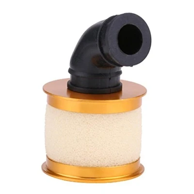Abbildung von VGEBY1 RC Auto Luftfilter, Aluminiumlegierung Luftfilter für HSP 94122/188 1/10 Fernbedienung Modell Fahrzeug Zubehör(Gold)