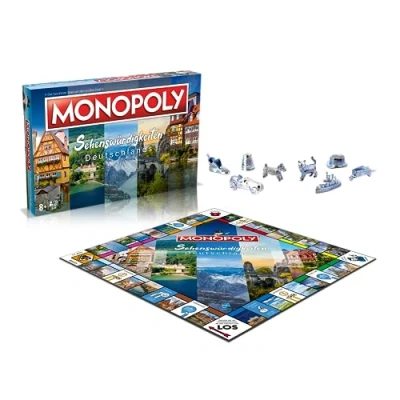 Abbildung von Winning Moves Spiel Monopoly Sehenswürdigkeiten Deutschlands, Gesellschaftsspiel Würfelspiel Familienspiel