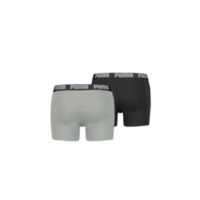 Abbildung von Puma Herren Boxershorts 2er Pack, Dark Grey Melange/Black, L