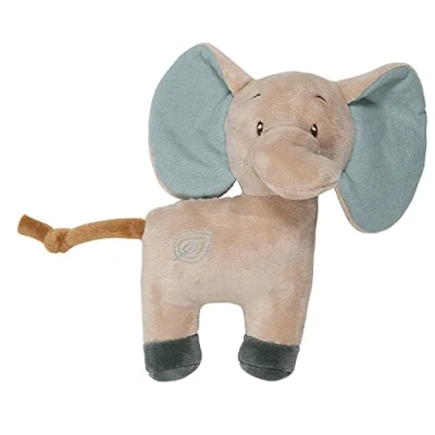 Abbildung von Nattou Kuscheltier Rassel aus Baumwolle (Musselin) und Polyester, Elefant Axel, Ca. 19 cm, Luna Beige / Grün