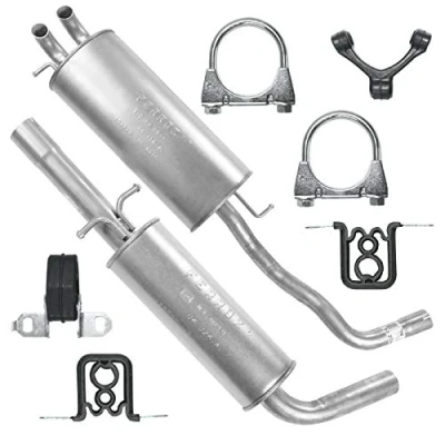 Abbildung von Auspuffanlage Schalldämpferset Auspuff für Audi A3 8L Seat Leon I 1 1M VW Golf 4 IV