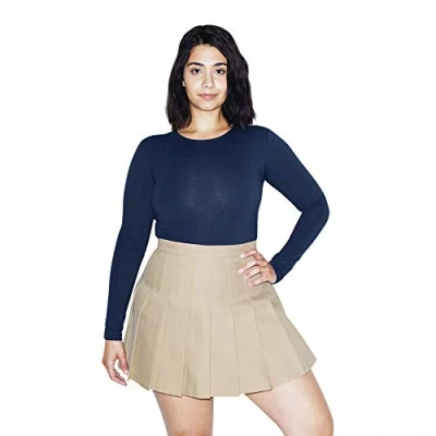Abbildung von American Apparel Damen Gabardine Skirt Tennis Rock, Khaki, Mittel