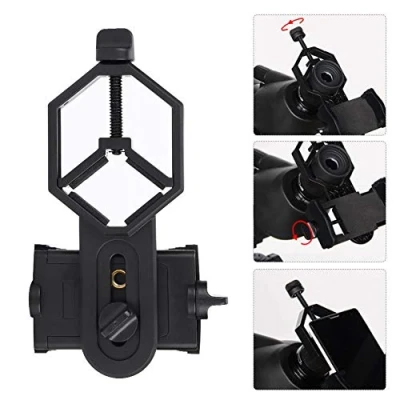 Abbildung von Diyeeni Universal Telefonadapter, 5,2 cm bis 10,2 (2 Zoll) Handy Adapter für Smartphone, Monokular/Teleskop/Mikroskop/Fernglas