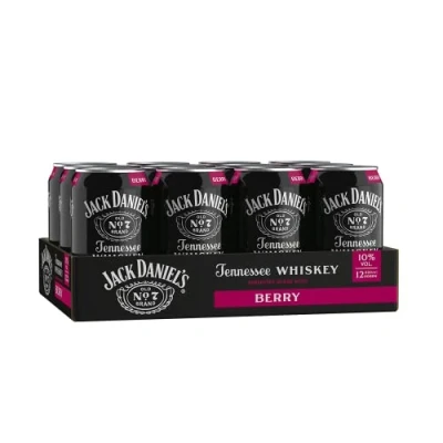 Abbildung von Jack Daniel&#039;s &amp; Berry Tennessee Whiskey Noten treffen auf bitter süße Beerenlimonade 12 x 0.33L/ 10% Vol.
