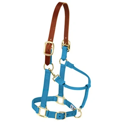 Abbildung von Weaver verstellbares Halfter für Kinn und Hals, Leder, n/a, Hurricane blau, Small Horse