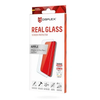 Abbildung von Apple iPhone 13 Pro Max Panzerglas Displex Real Glass 2D Bildschirmschutzfolie für das