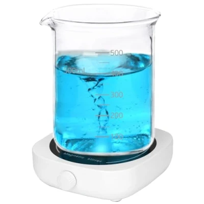 Abbildung von QWORK® USB betriebener Magnetrührer, mit einstellbarer Geschwindigkeit von 2000 U/min, 1000 ml Fassungsvermögen, ideal für Labor und Heimbrauen